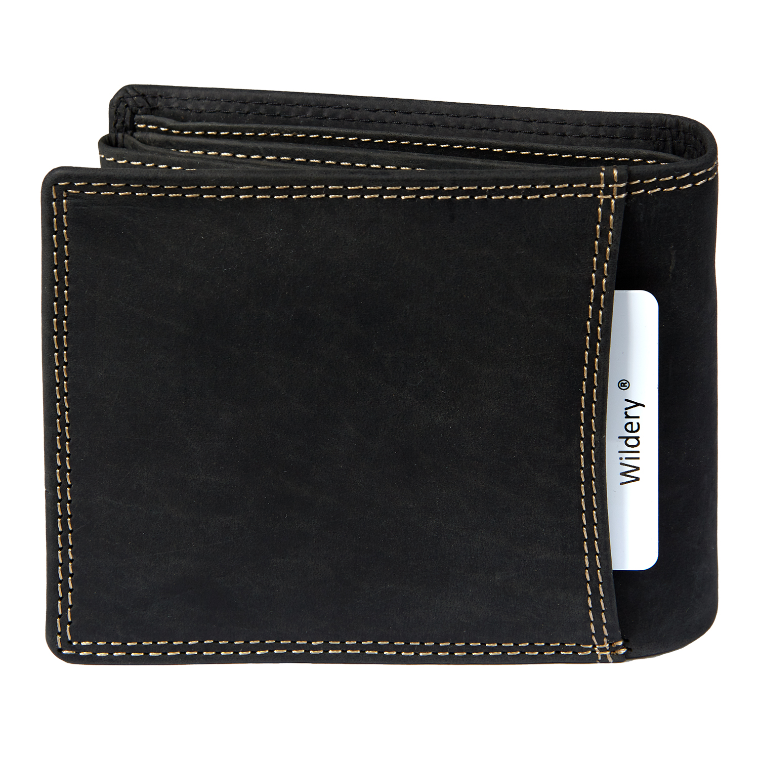 Herren Vintage Voll Leder Geldbörse mit RFID und NFC Schutz im Querformat